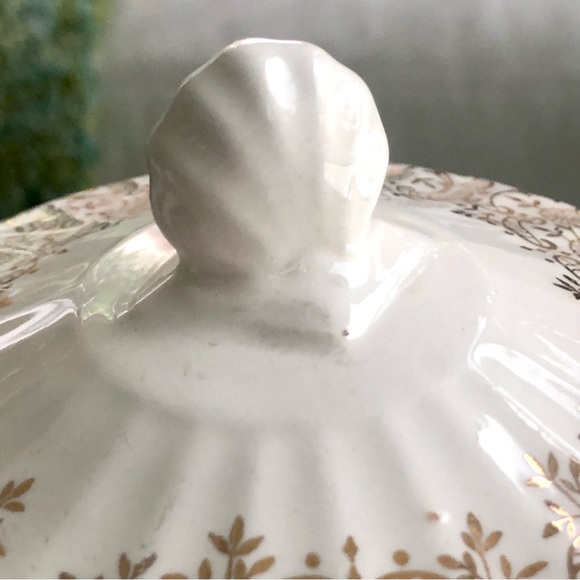 Vintage Shabby Chic Teapot Large Pink Rose Gold Filigree - Picture 4 of 7